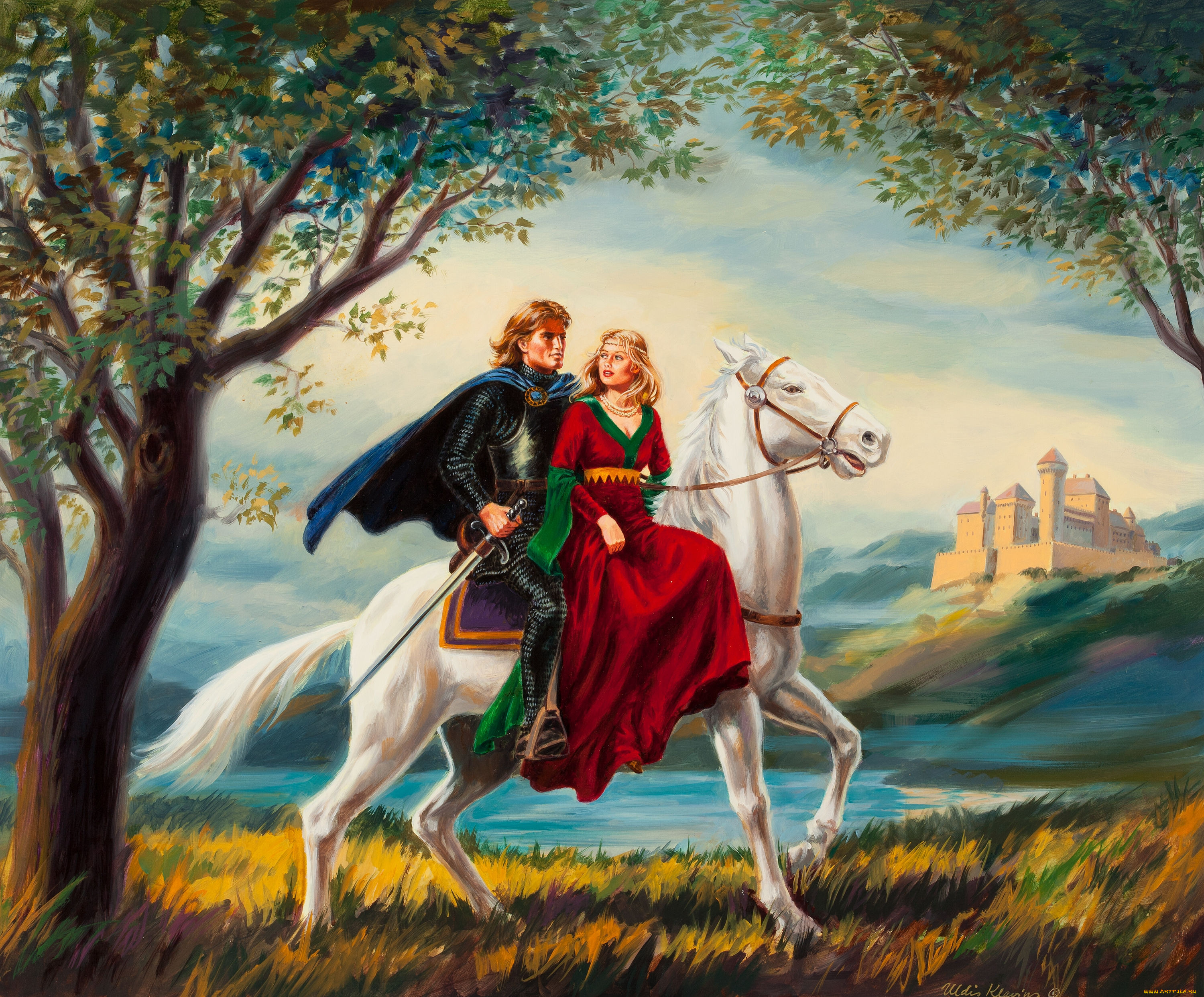 Какая ваша любимая картина. Рыцарь и прекрасная дама. Принц и принцесса на коне. Рыцарь на белом коне. Принц на белом коне и принцесса.